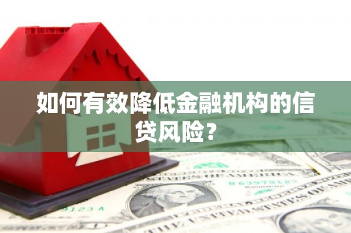 攸县如何有效降低金融机构的信贷风险？