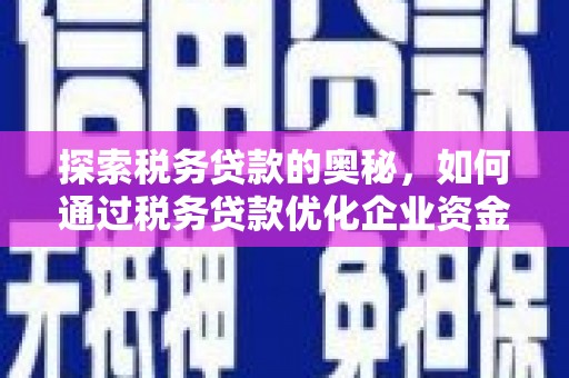 攸县探索税务贷款的奥秘，如何通过税务贷款优化企业资金流