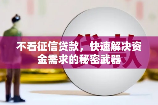 攸县不看征信贷款，快速解决资金需求的秘密武器