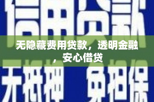 攸县无隐藏费用贷款，透明金融，安心借贷