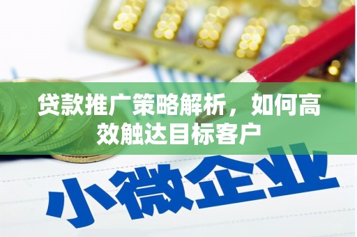 攸县贷款推广策略解析，如何高效触达目标客户