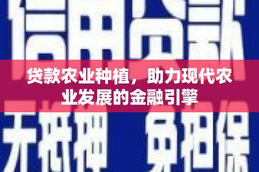 攸县贷款农业种植，助力现代农业发展的金融引擎