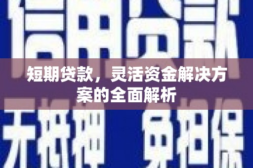 攸县短期贷款，灵活资金解决方案的全面解析