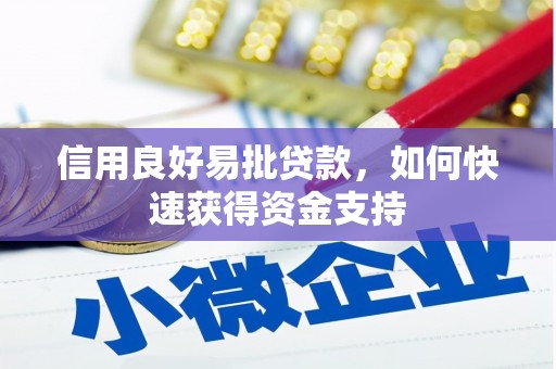 攸县信用良好易批贷款，如何快速获得资金支持