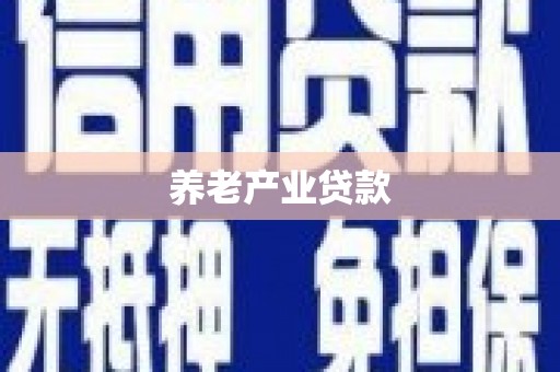 攸县养老产业贷款