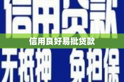 攸县信用良好易批贷款